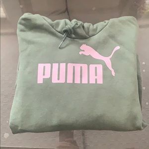 Puma hoodie green size medium